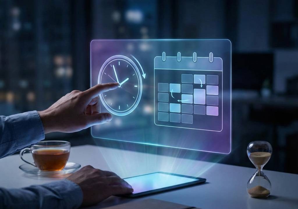 AI scheduling assistant dashboard reclaiming hours on calendar 2026