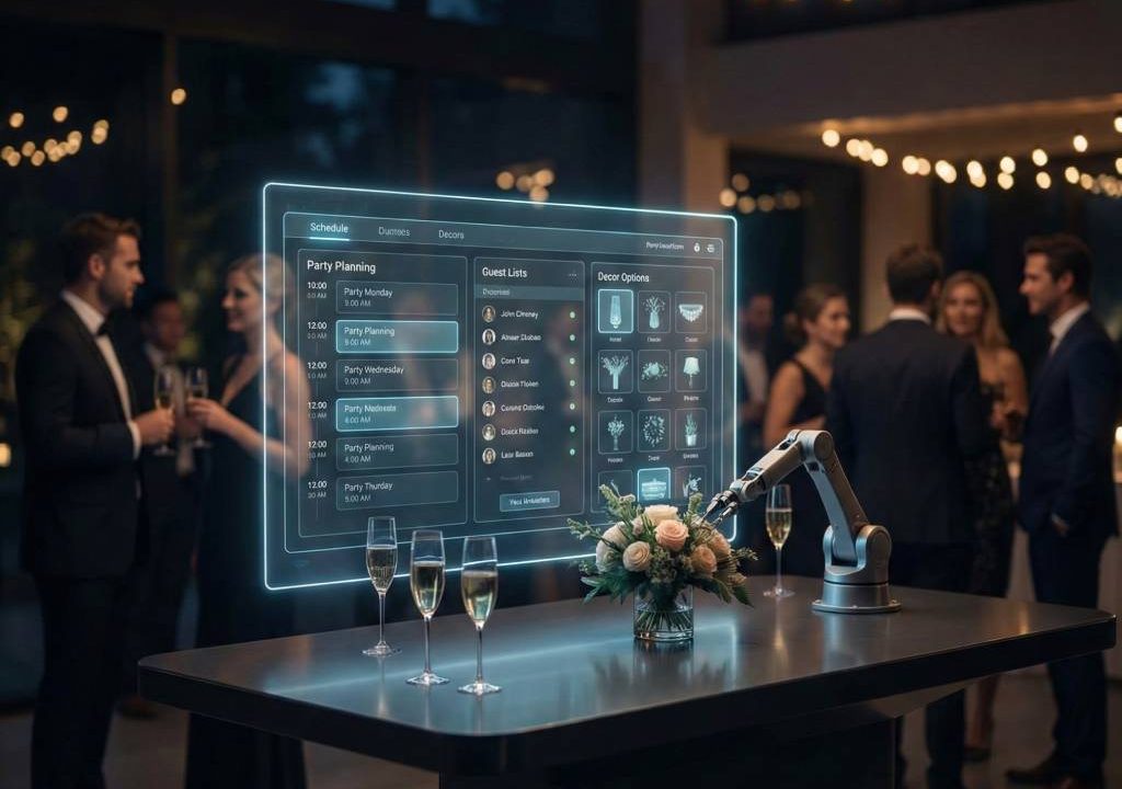 AI event planner dashboard generating personalized party timeline and checklist
